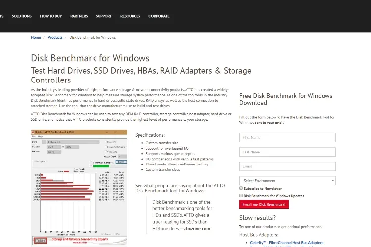 ATTO DiskBenchmark