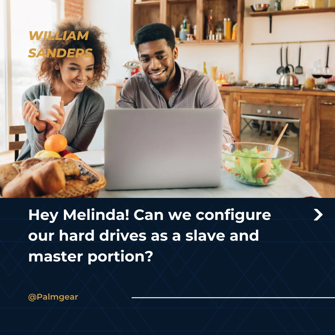 Hey Melinda! Can we configure our hard drives as a slave and master portion?