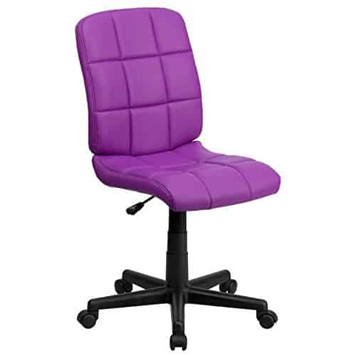 Flash Furniture Mid-Back Purple Quilted Task Office Chair