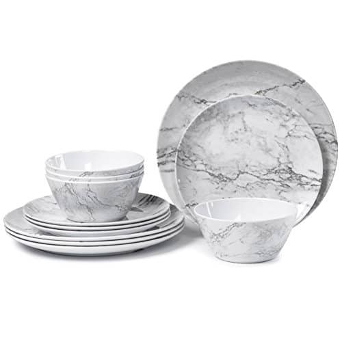 Marjoy Melamine 4-12 Piece Dinnerware Set