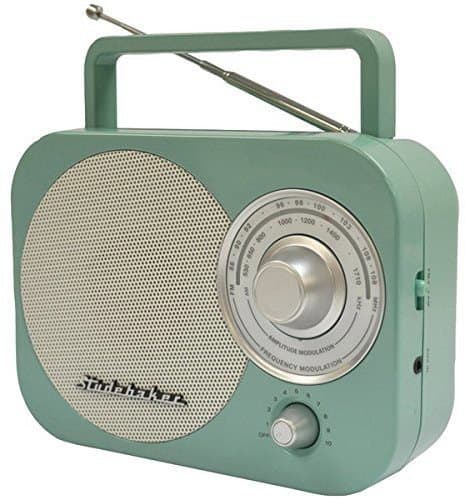 Studebaker SB2000TS Teal/Silver Retro Portable AM/FM Radio