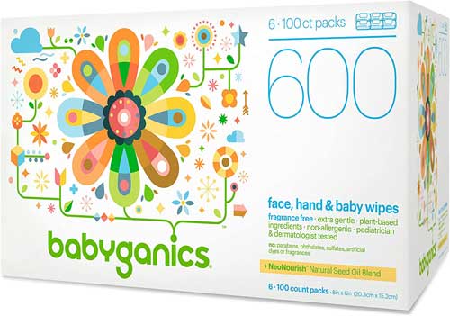 Babyganics Alcohol-Free Hand Sanitizer Wipes, Mandarin Best For Sensitive Skin Like Baby's