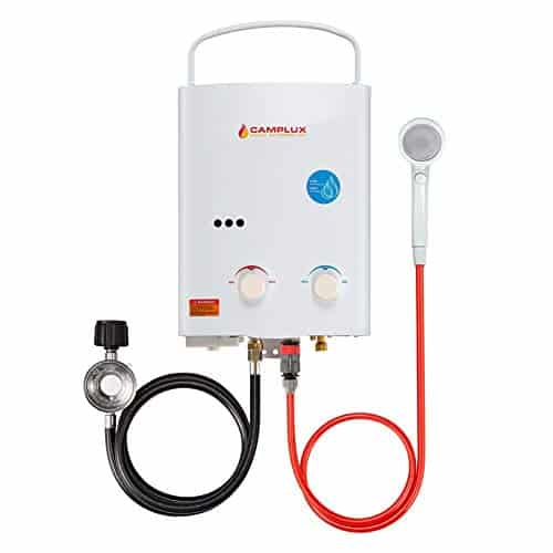 Camplux 5L 1.32 GPM Portable Outdoor Tankless Propane Water Heater