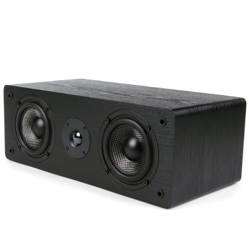 Micca MB42-C Center Channel Speaker With Dual 4-Inch Carbon Fiber Woofer And Silk Dome Tweeter