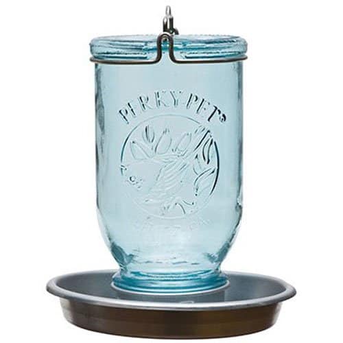 Perky-Pet Mason Jar Wild Bird Waterer 783, Blue