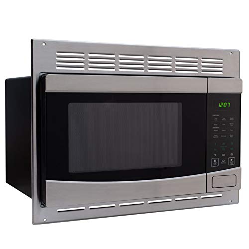 RecPro RV Stainless-Steel Microwave 1.0 Cu Ft. With Trim Package EM925AQR-S