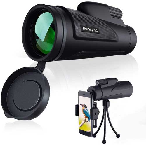 12X52 High Power HD Monocular with Smartphone Holder & Tripod for Hiking Bird Watching Great gift for adults and ch Travelling and Other Outdoor Activities LS Monocular Telescope Hunting Fishing
