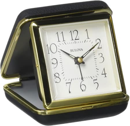 Widdop And Bingham Metal Fold Up Alarm Clock