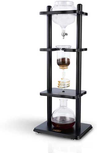 Yama Glass YAMCDM8SBK Coffee Tower