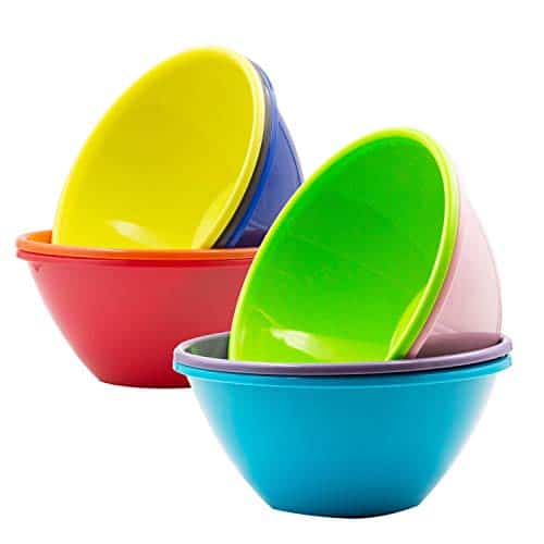 Youngever 32 Ounce Plastic Bowls