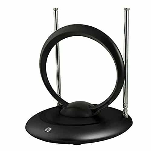 GE Traditional Rabbit Ears Indoor Black TV Antenna