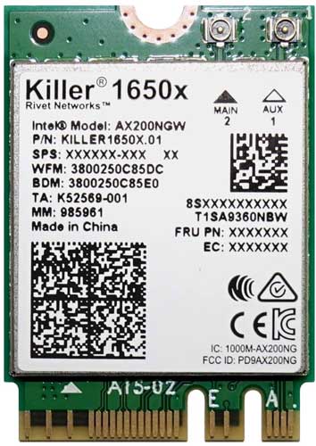 Killer WiFi 6 AX1650 Module